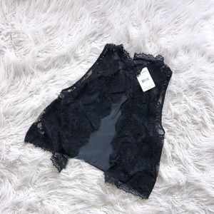Free People Backless Lace Top